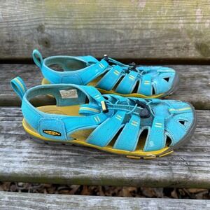 Keen Clearwater CNX Multi-Sport Sandals Norse Blue Aqua Waterproof Hiking Sz 7.5